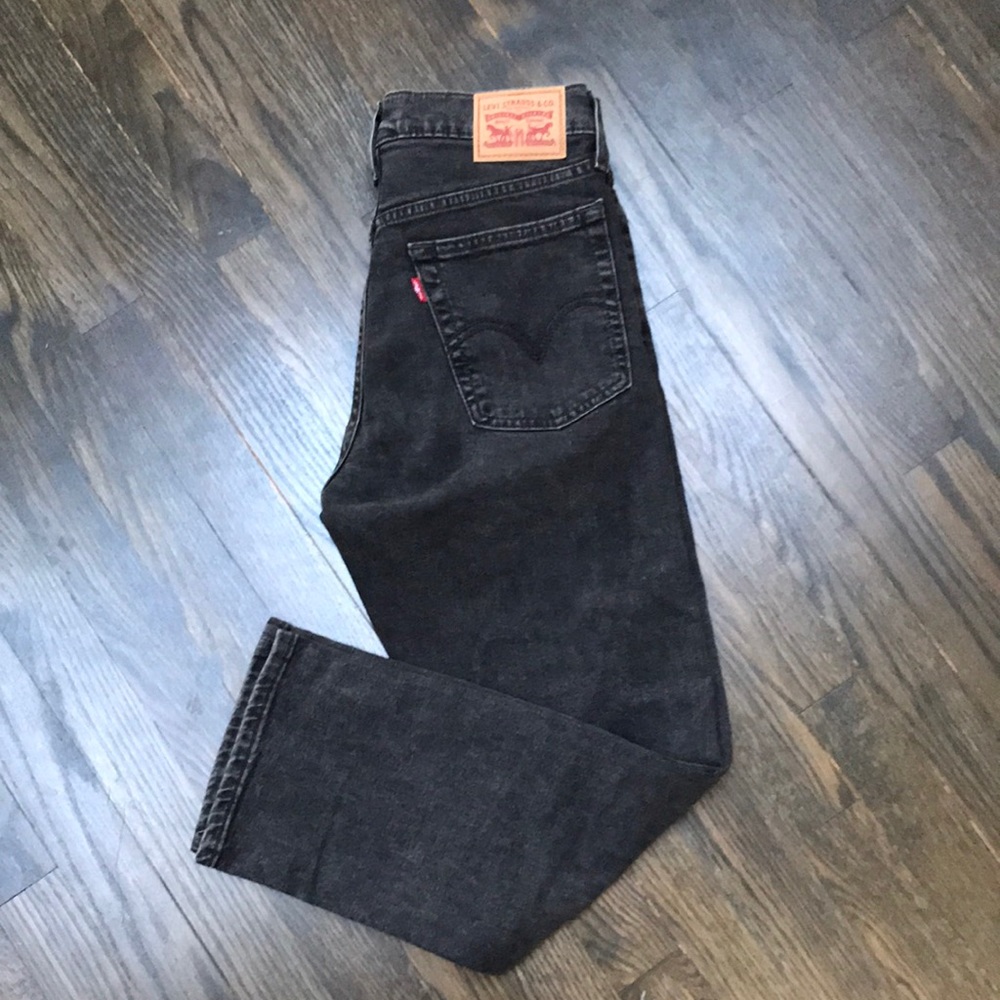 Levi's Black Wedgie Straight Leg Jeans